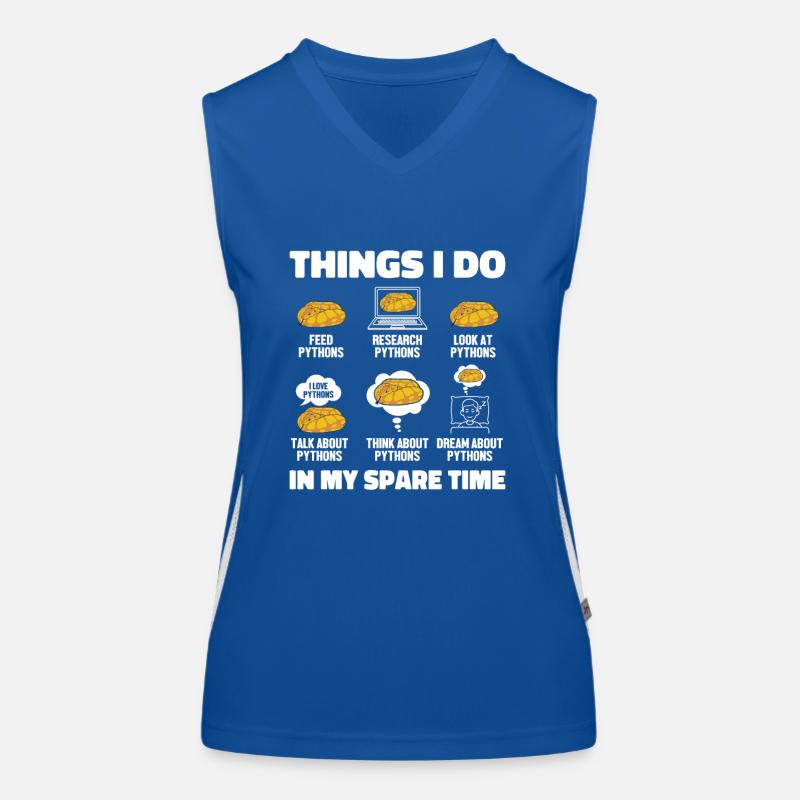 Things I Do In My Spare Time Python Banana Ball Funktionelles Kontrast-Tank Top für Frauen
