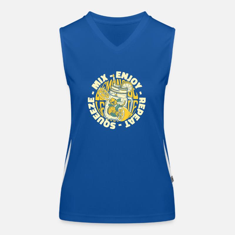 Squeeze Mix Enjoy Repeat Limonade Liebhaber Funktionelles Kontrast-Tank Top für Frauen
