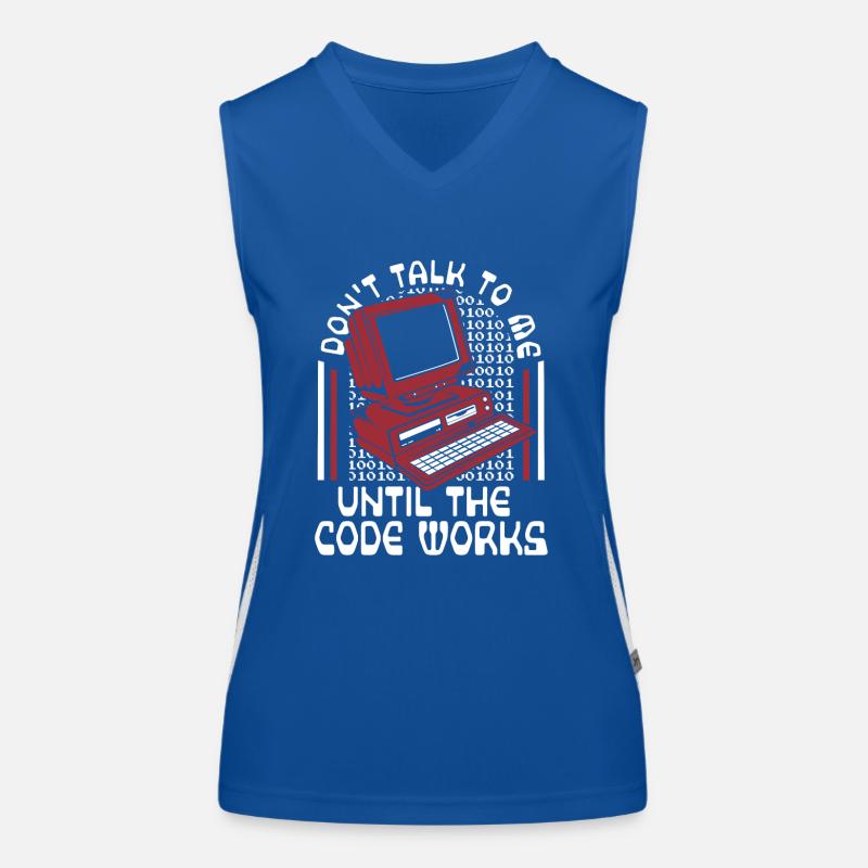 Jusqu’à ce que le codeur de l’ingénieur logiciel Code Works Débardeur respirant contrasté Femme