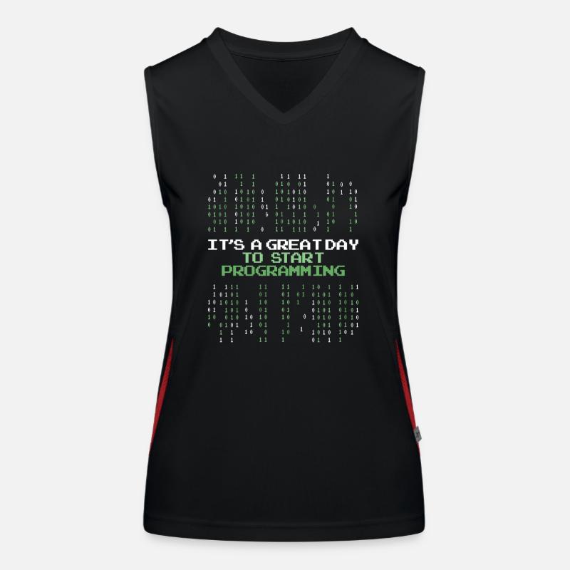 Great Day To Start Programming Developer Coder Women's Functional Contrast Tank Top