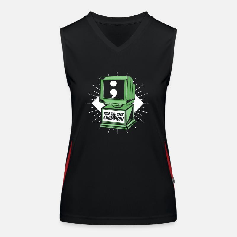 Hide And Seek Champion Softwareingenieur Coder Funktionelles Kontrast-Tank Top für Frauen