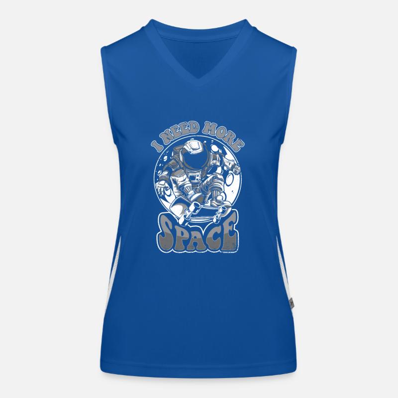 I Need More Space Kosmonaut Raumschiff Taikonaut Funktionelles Kontrast-Tank Top für Frauen