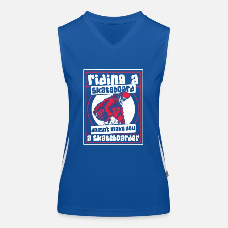 Riding Skateboard Doesn't Make Skateboarder Funktionelles Kontrast-Tank Top für Frauen