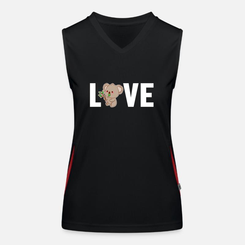 Koala Liebe Koalabär Phascolarctos Cinereus Funktionelles Kontrast-Tank Top für Frauen