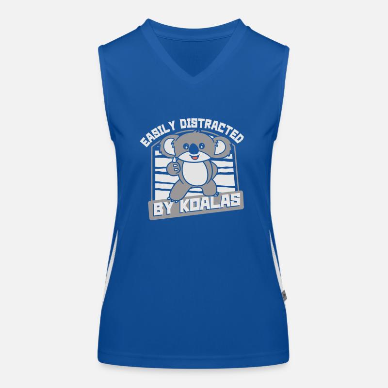 Easily Distracted By Koalas Koalabear Eucalyptus Women's Functional Contrast Tank Top