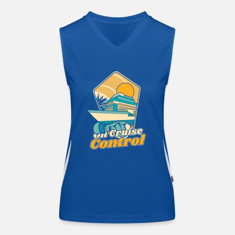 On Cruise Control Cruise Ship Cruising Crew Women's Functional Contrast Tank Top