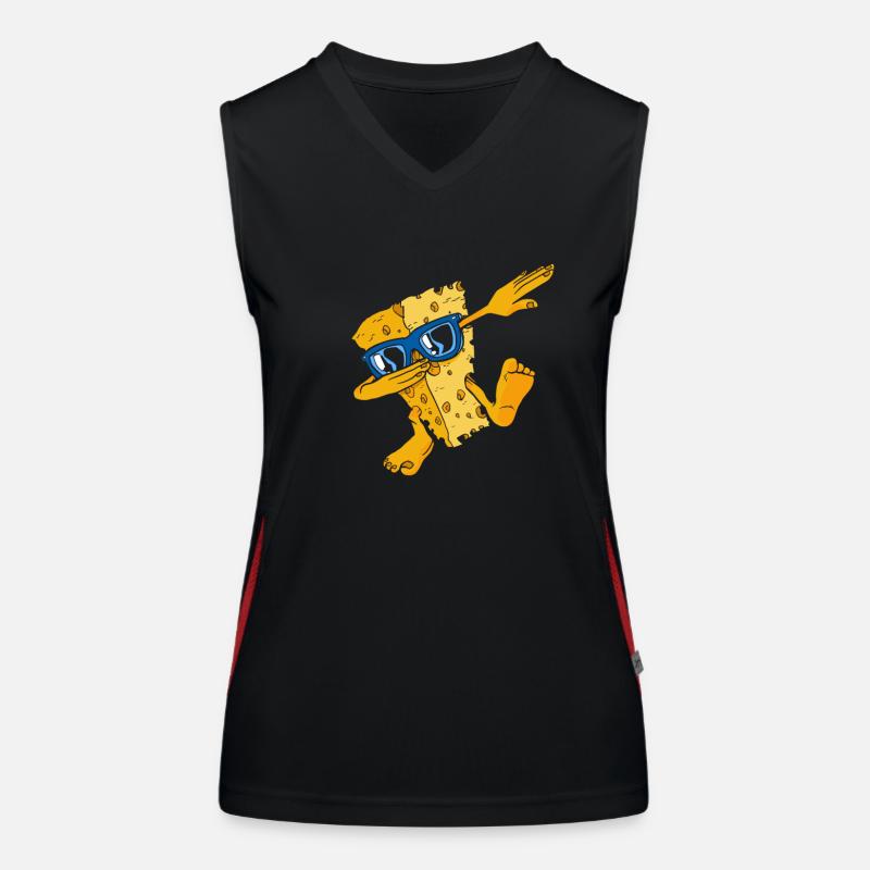 Dabbing Gouda Maker Queso Cheesemonger Lover Women's Functional Contrast Tank Top