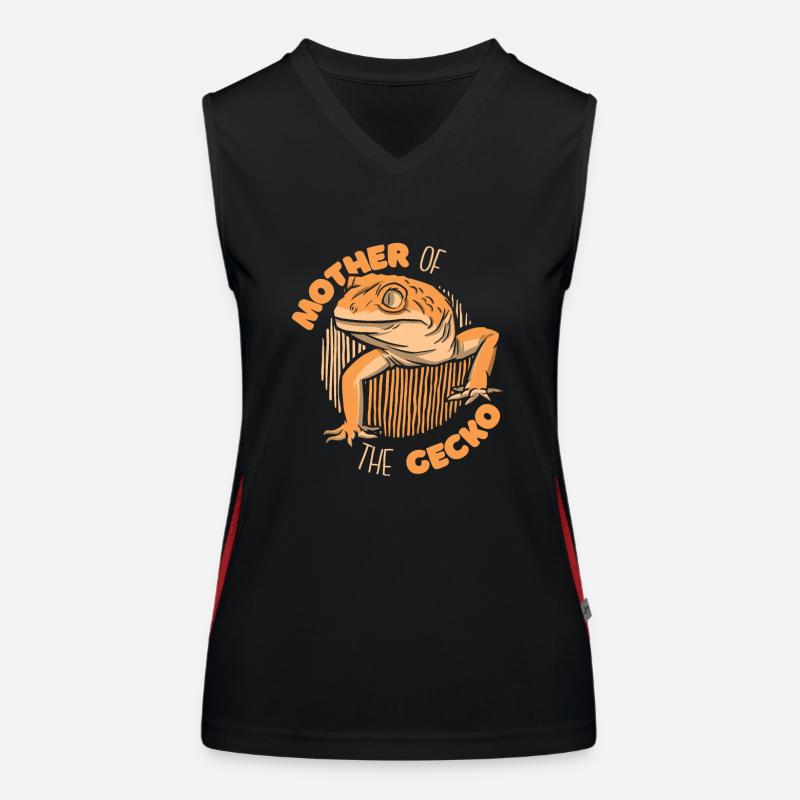 Mutter Der Gecko Eidechse Gekkota Schopfhaube Funktionelles Kontrast-Tank Top für Frauen