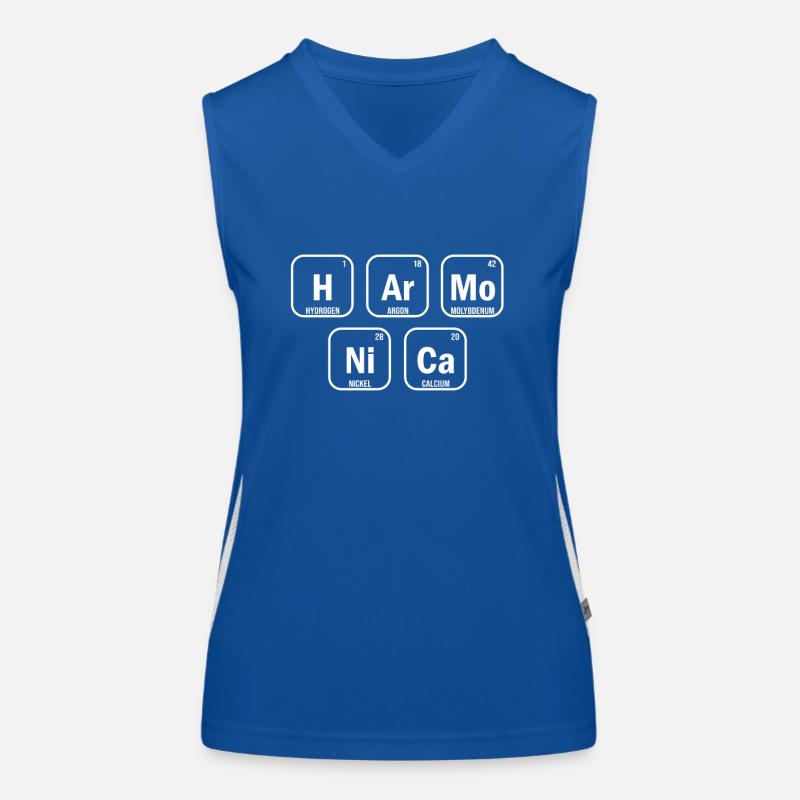 Harmonica Tableau périodique des éléments Harmonist Débardeur respirant contrasté Femme