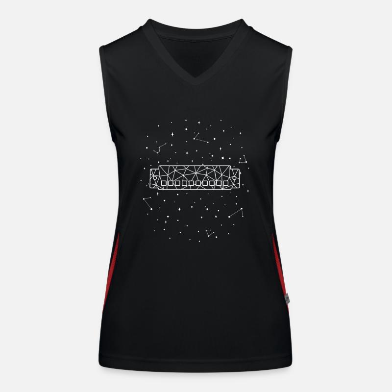 Sternbild Mundharmonika Konstellation Harmonicist Funktionelles Kontrast-Tank Top für Frauen