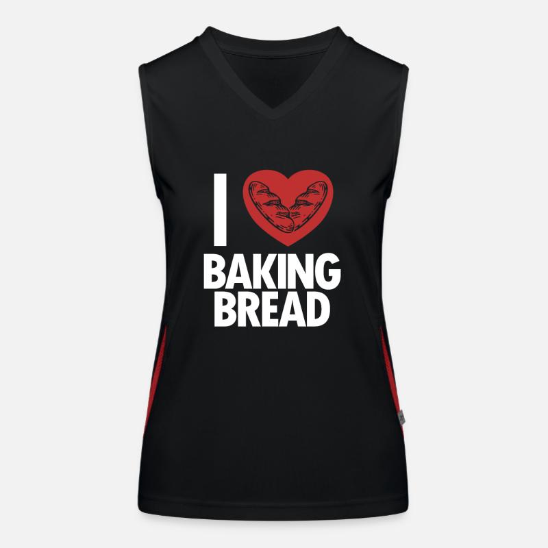 I love Baking Bread Bread Maker Bread Dough Bread Women's Functional Contrast Tank Top