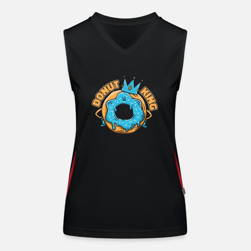 Donut King Doughnut Maker Glazed Lover Donut Women's Functional Contrast Tank Top
