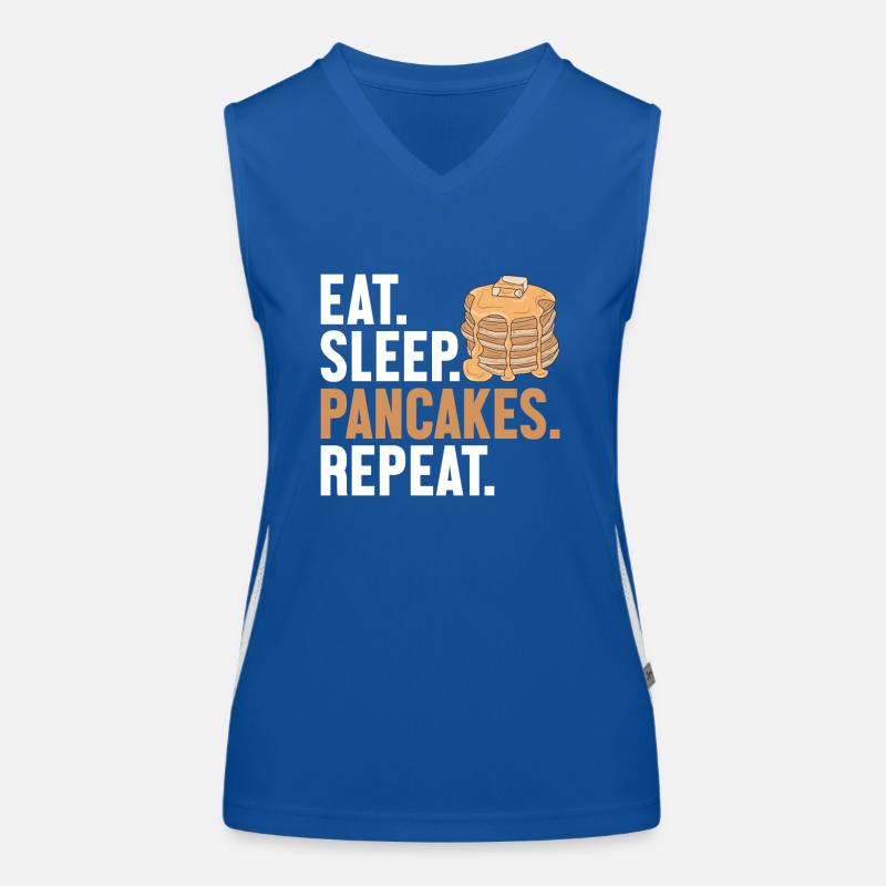 Eat Sleep Pancakes Repeat Recipes Griddlecake Women's Functional Contrast Tank Top