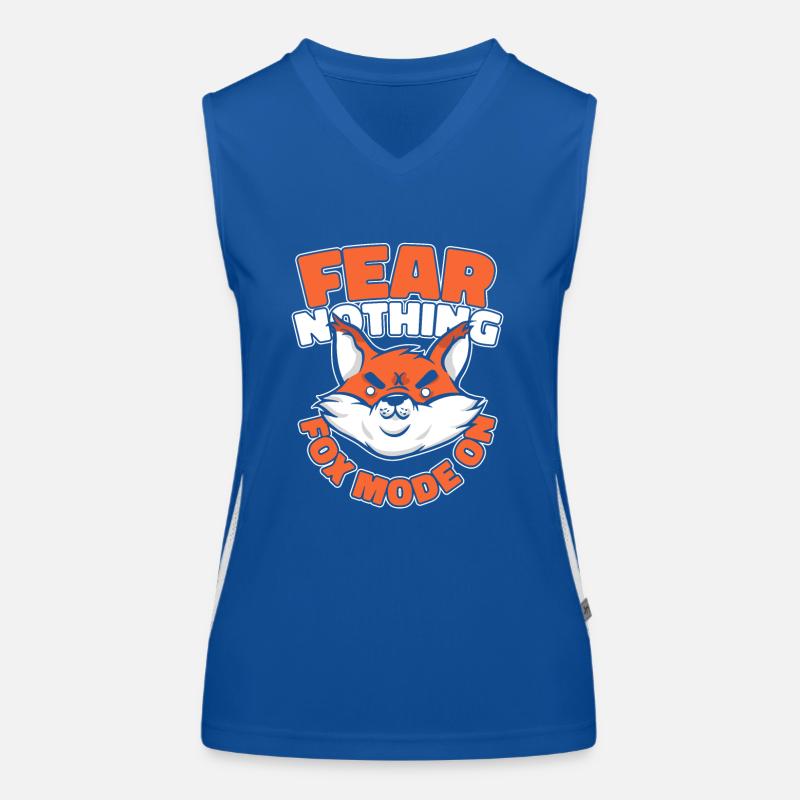 Fear Nothing Fox Mode auf Caninae Red Fox Canidae Funktionelles Kontrast-Tank Top für Frauen