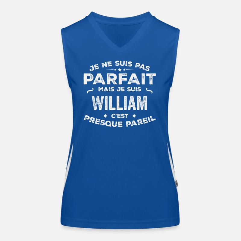 William Ein Vorname, eine Geschichte, eine Persönlichkeit Funktionelles Kontrast-Tank Top für Frauen