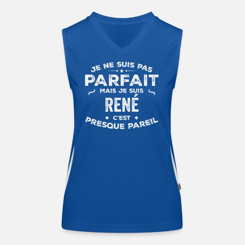 René Ein Vorname, eine Geschichte, eine Persönlichkeit Funktionelles Kontrast-Tank Top für Frauen