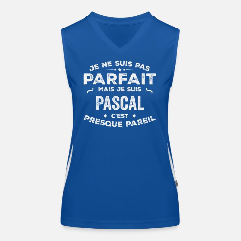 Pascal Ein Vorname, eine Geschichte, eine Persönlichkeit Funktionelles Kontrast-Tank Top für Frauen