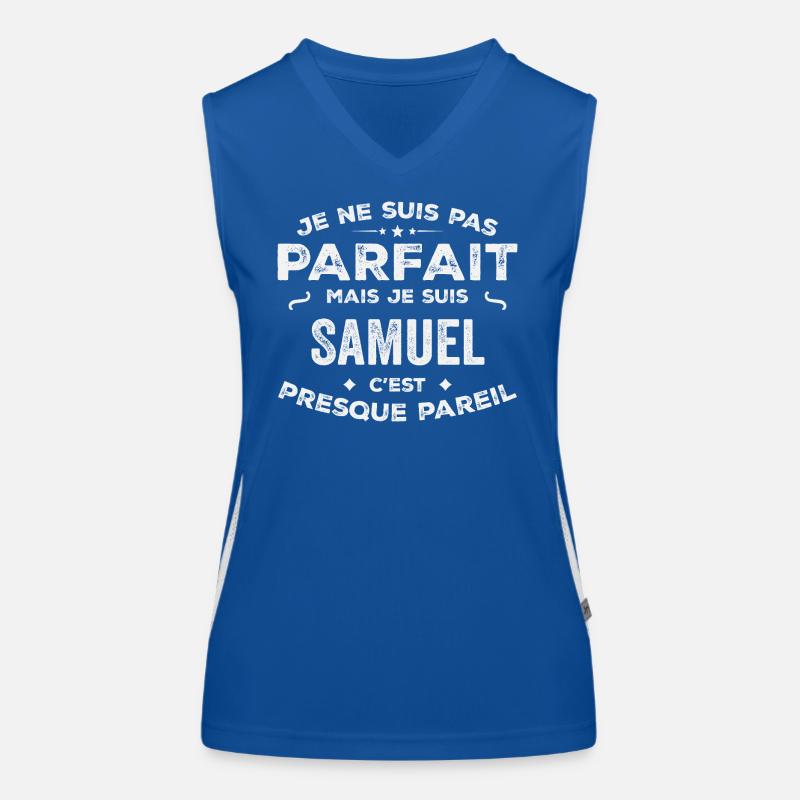 Samuel A first name, a story, a personality Women's Functional Contrast Tank Top