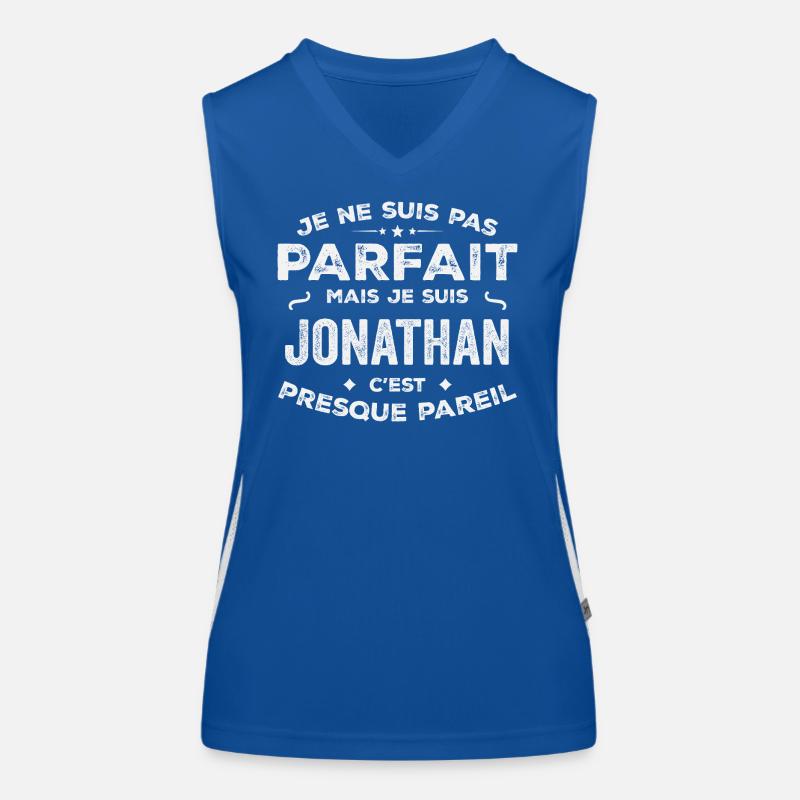 Jonathan Ein Vorname, eine Geschichte, eine Persönlichkeit Funktionelles Kontrast-Tank Top für Frauen