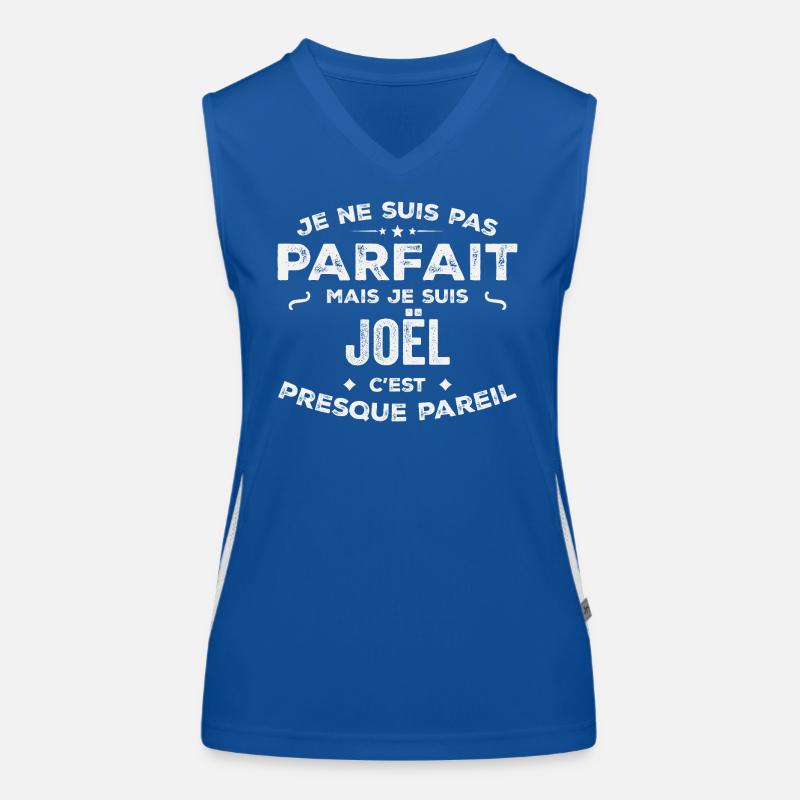 Joël Ein Vorname, eine Geschichte, eine Persönlichkeit Funktionelles Kontrast-Tank Top für Frauen