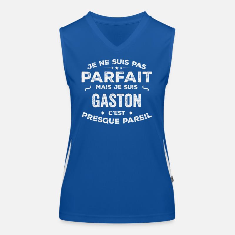 Gaston Ein Vorname, eine Geschichte, eine Persönlichkeit Funktionelles Kontrast-Tank Top für Frauen