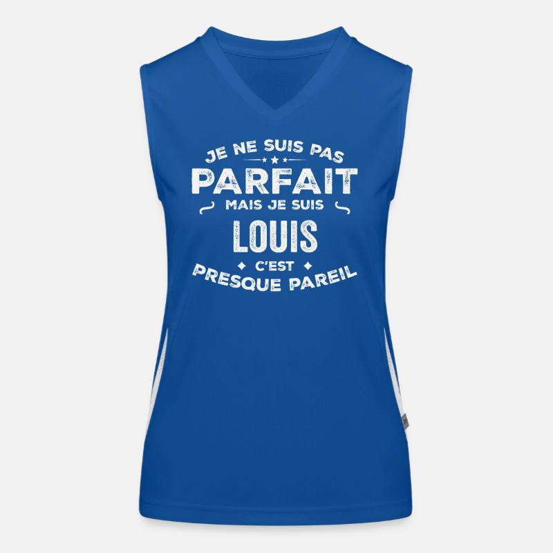 Louis Ein Vorname, eine Geschichte, eine Persönlichkeit Funktionelles Kontrast-Tank Top für Frauen