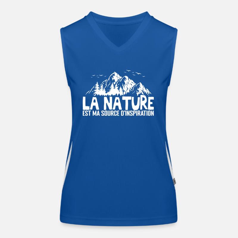 La nature est ma source d'inspiration Débardeur respirant contrasté Femme