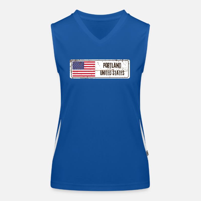 Portland Drapeau des États-Unis Débardeur respirant contrasté Femme
