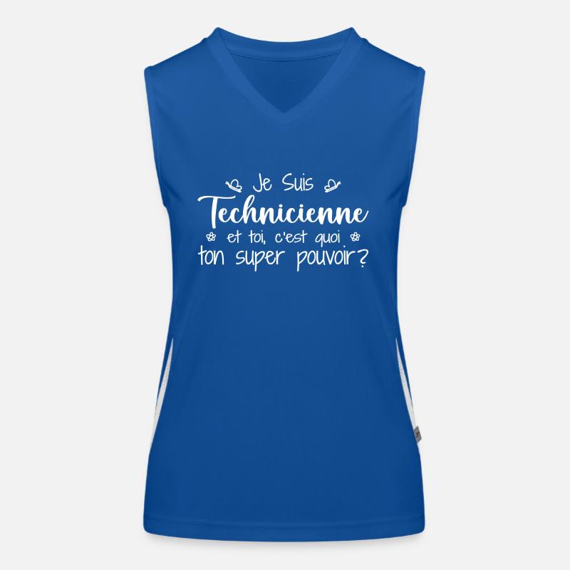 Ich bin Techniker. Was ist deine Superkraft? Funktionelles Kontrast-Tank Top für Frauen