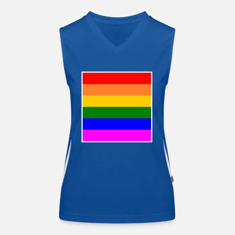 LGBT rainbow flag Women's Functional Contrast Tank Top
