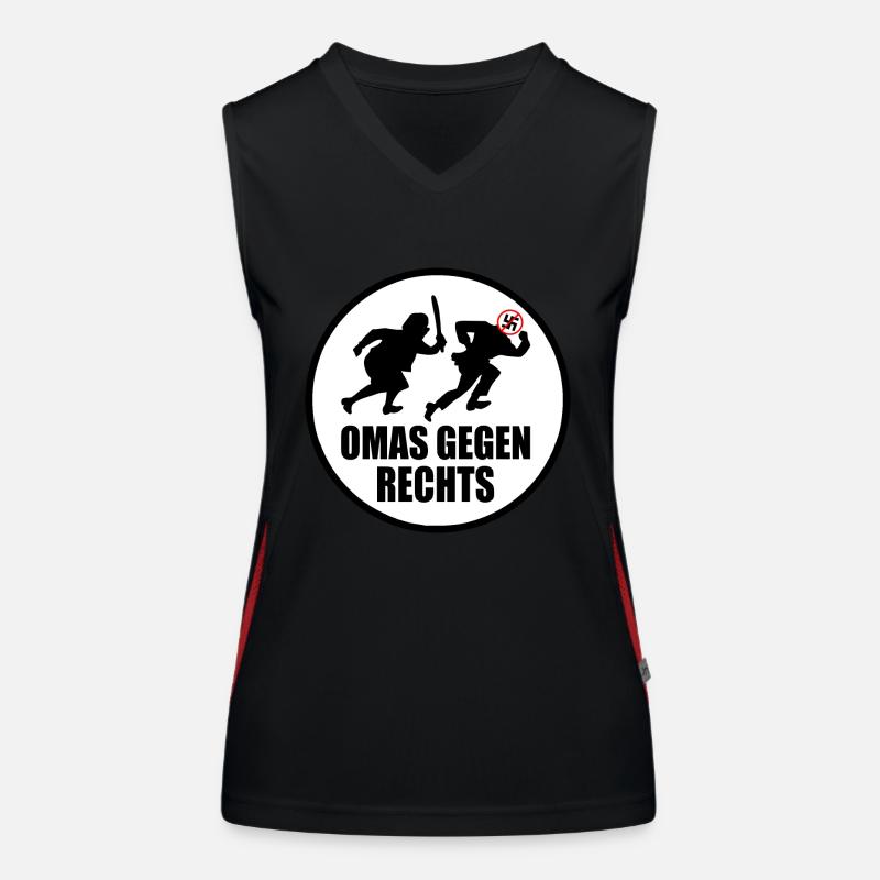 Omas gegen rechts Funktionelles Kontrast-Tank Top für Frauen
