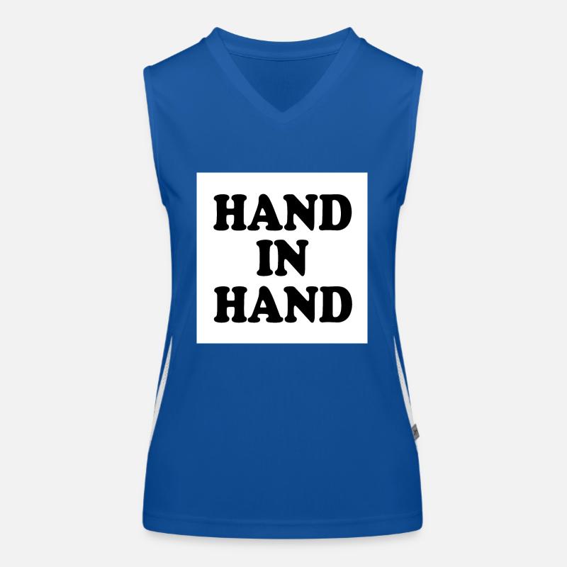 Hand in hand Funktionelles Kontrast-Tank Top für Frauen