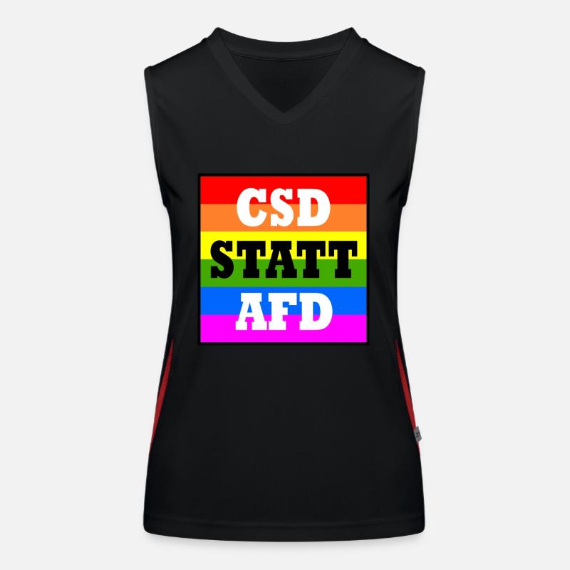 Csd statt afd Funktionelles Kontrast-Tank Top für Frauen