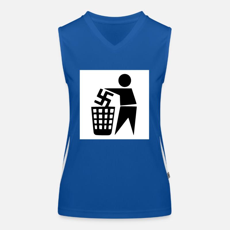 Gegen nazis Funktionelles Kontrast-Tank Top für Frauen
