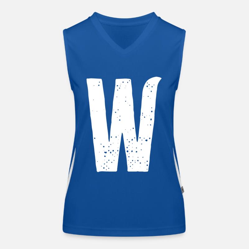 W-Buchstabe Funktionelles Kontrast-Tank Top für Frauen