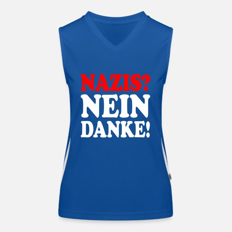 Nazis nein danke Funktionelles Kontrast-Tank Top für Frauen