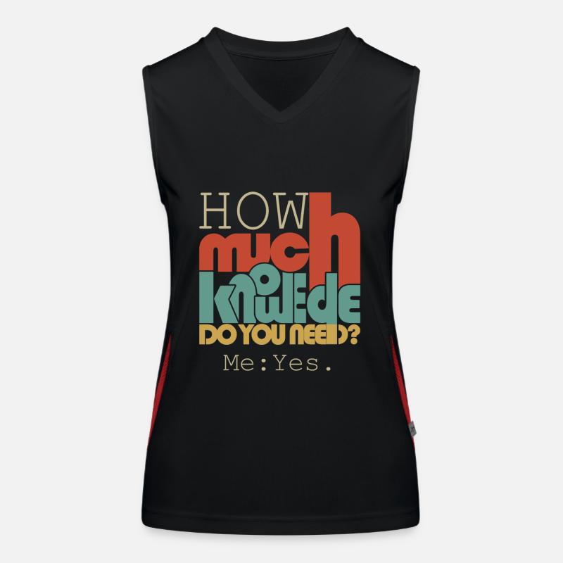 Combien de connaissances? Débardeur respirant contrasté Femme