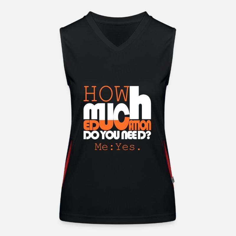 Combien d’éducation? Débardeur respirant contrasté Femme