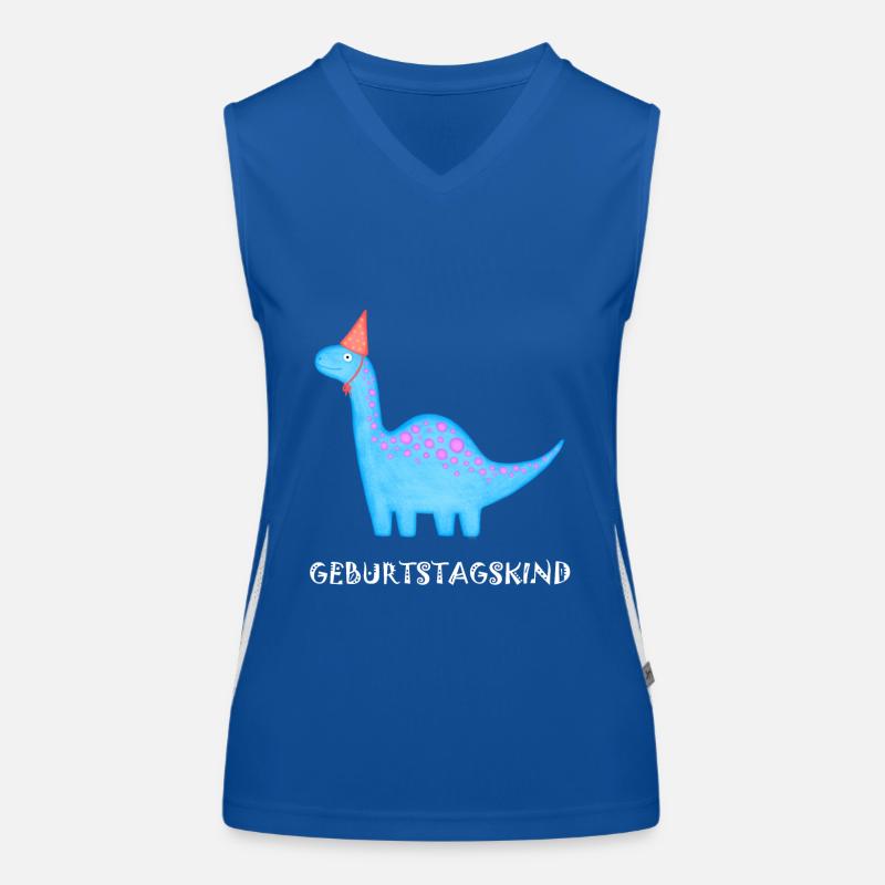 Geburtstagskind Brachiosaurus Dino Geburtstag Funktionelles Kontrast-Tank Top für Frauen