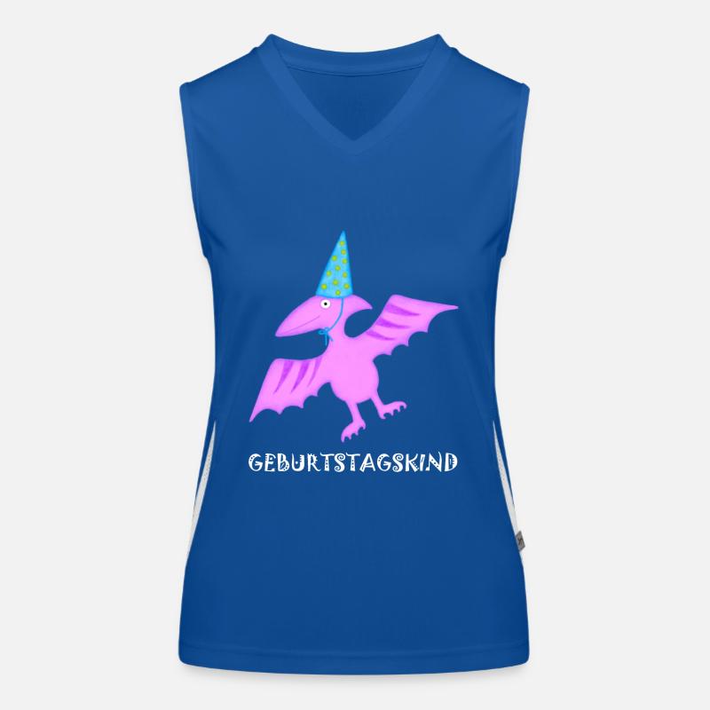 Geburtstagskind Pteranodon Flugsaurier Dinosaurier Funktionelles Kontrast-Tank Top für Frauen