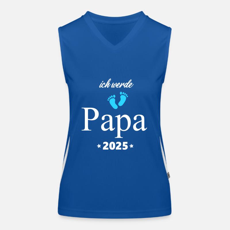 Ich werde Papa 2025 werdender Vater 2025 Schwanger Funktionelles Kontrast-Tank Top für Frauen