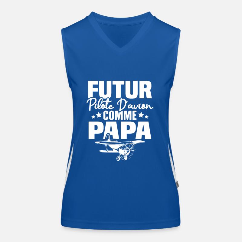 Future Airplane Pilot as Dad Women's Functional Contrast Tank Top