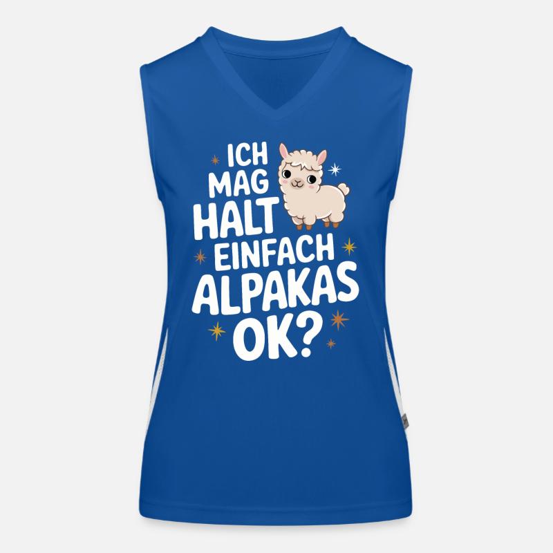 Alpaca llama alpacas animal Women's Functional Contrast Tank Top