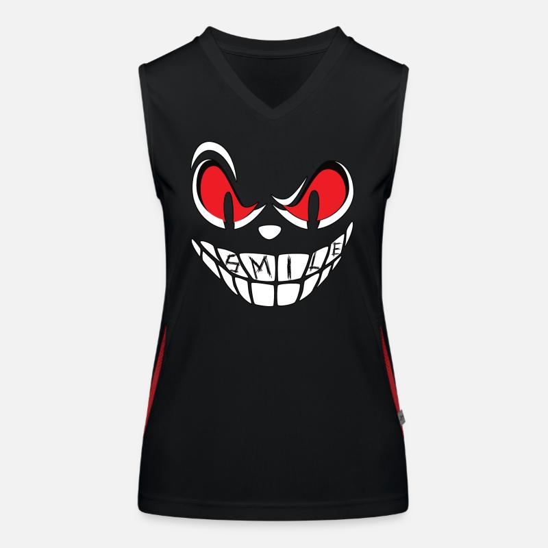 Smile Face Funktionelles Kontrast-Tank Top für Frauen