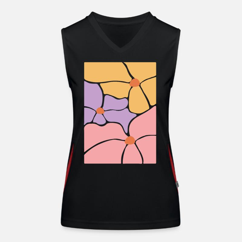 Boho Flora Flowers Women's Functional Contrast Tank Top