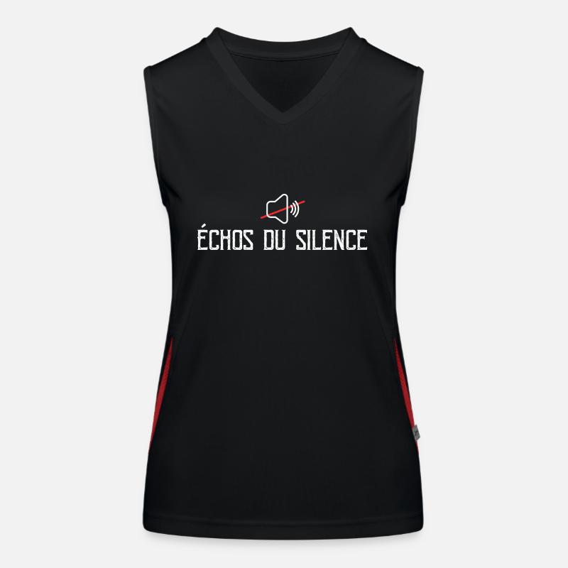 Échos Du Silence Débardeur respirant contrasté Femme