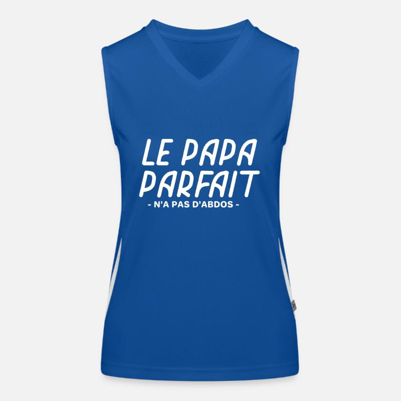 Papa parfait n a pas d'abdos idée papa drôle Débardeur respirant contrasté Femme
