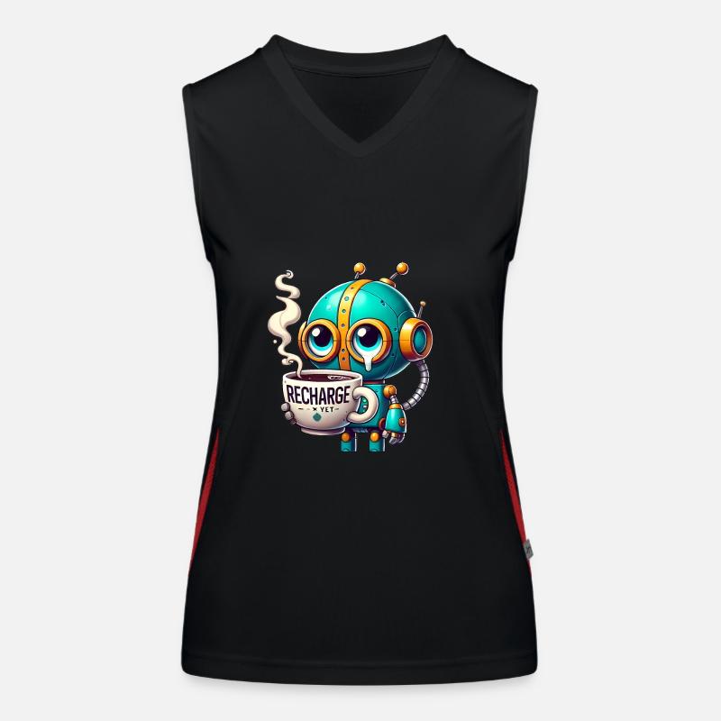 Mode de recharge du robot CoffeeFueled Débardeur respirant contrasté Femme