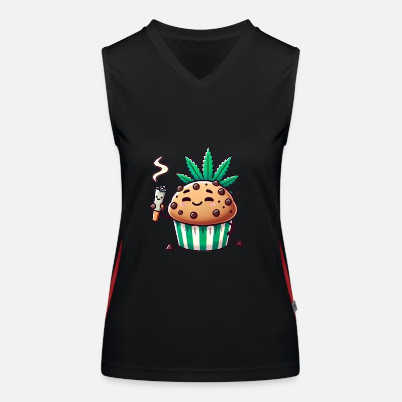 Chill Muffin with Leaf Joint Women's Functional Contrast Tank Top