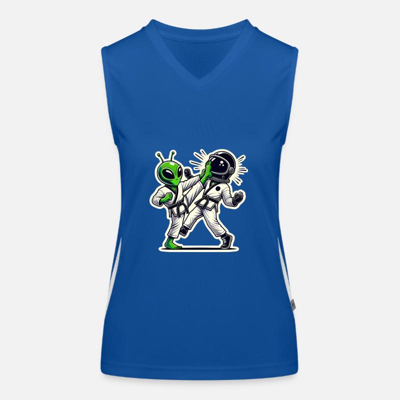 Bataille de karaté Alien vs Astronaute Débardeur respirant contrasté Femme